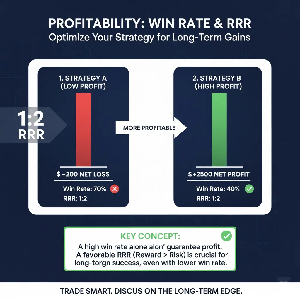Bar chart comparing the profitability of two strategies