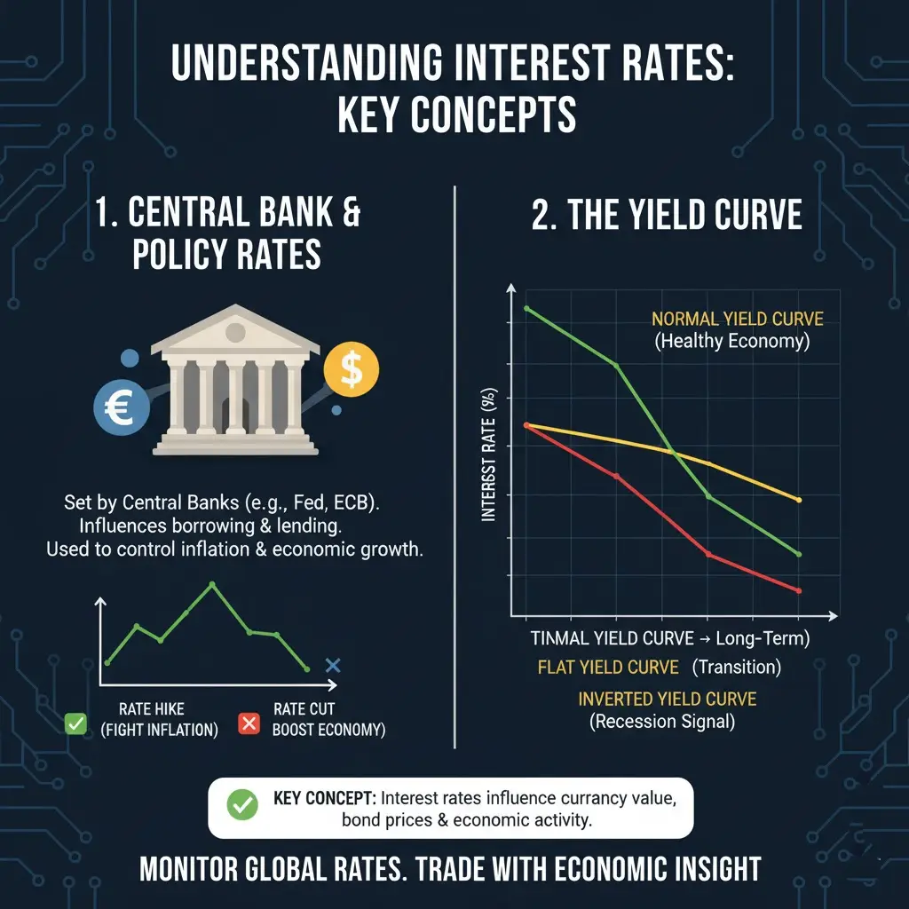 Infographics or diagrams about interest rates